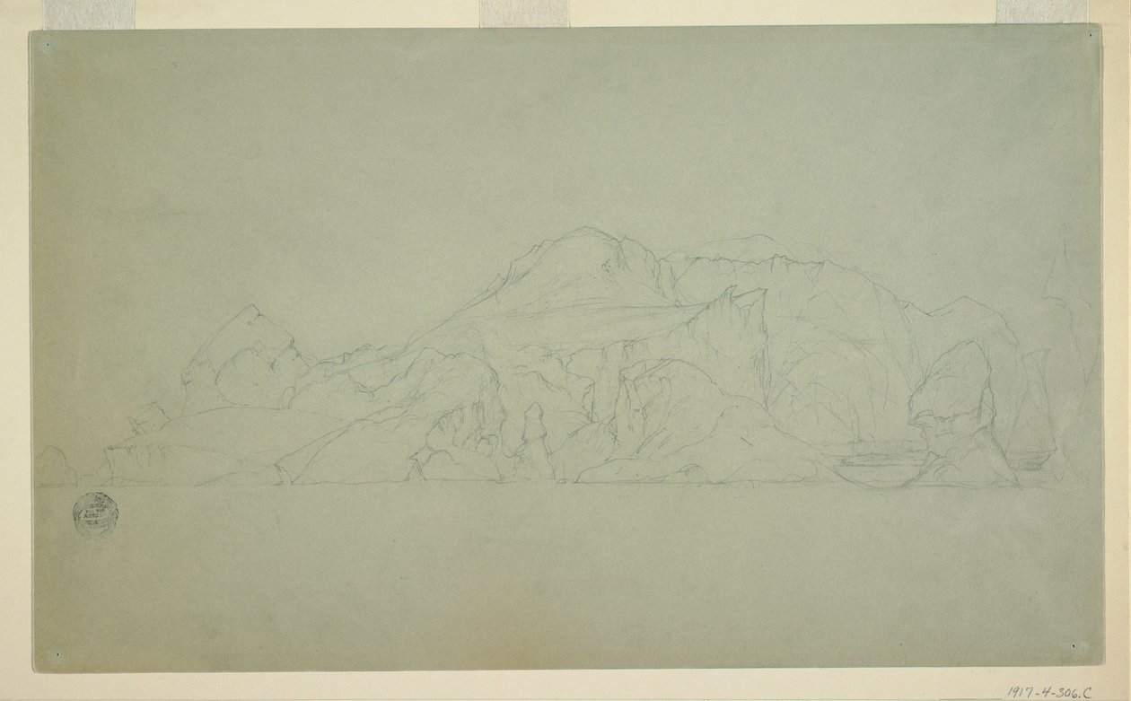 Rajz, Jéghegy, 1859 június vagy július alkotó: Frederic Edwin Church