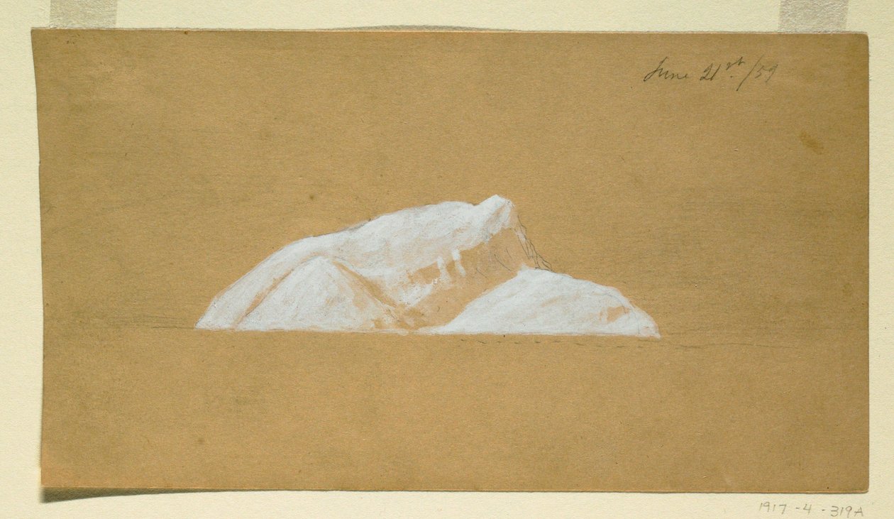Rajz, Jéghegy, Új-Fundland, 1859. június 21. alkotó: Frederic Edwin Church