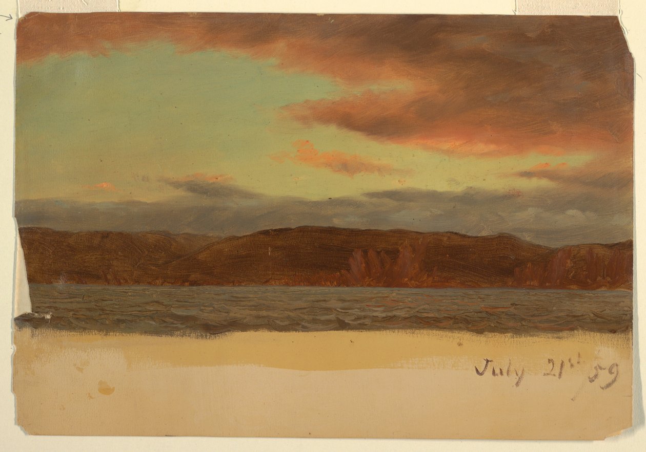 Rajz, Laborador vagy Új-Fundland partvidéke, 1859. július alkotó: Frederic Edwin Church
