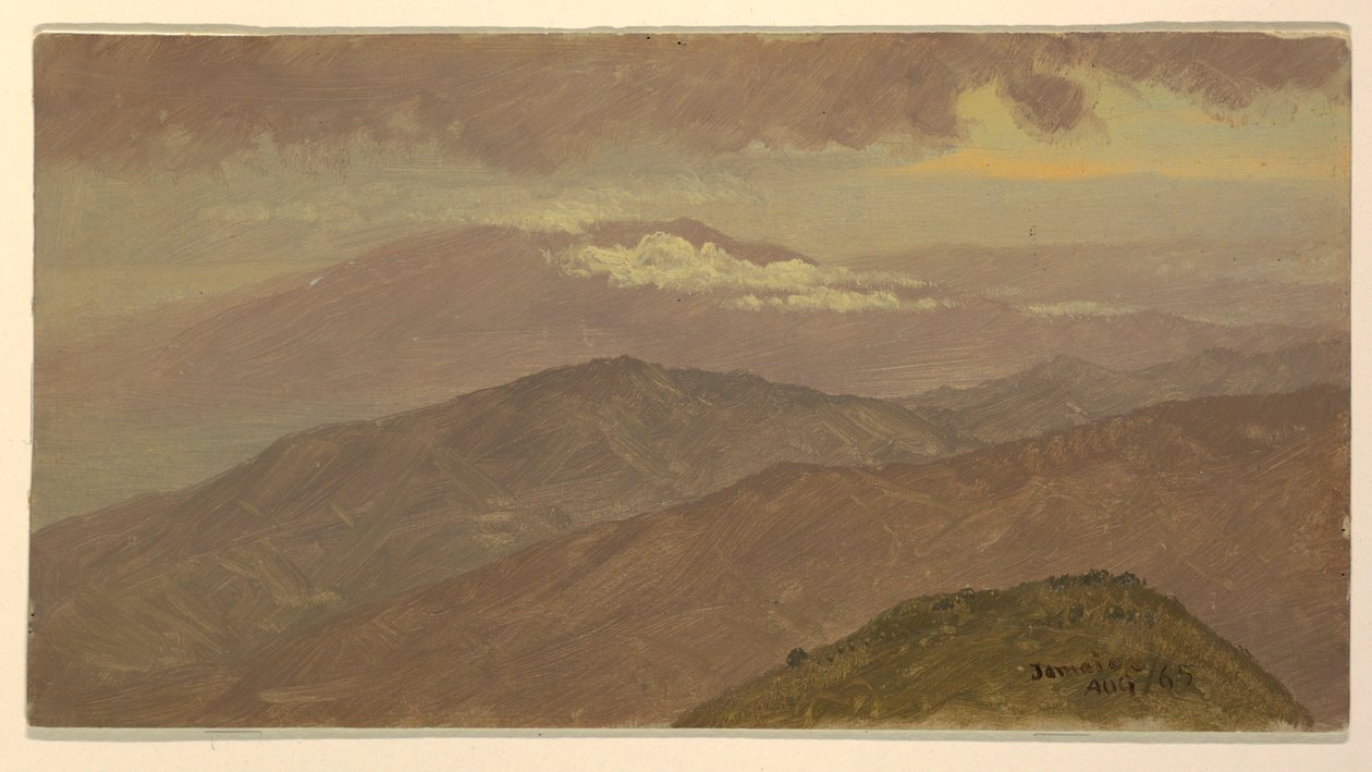 Rajz, tájkép, 1865 augusztus alkotó: Frederic Edwin Church
