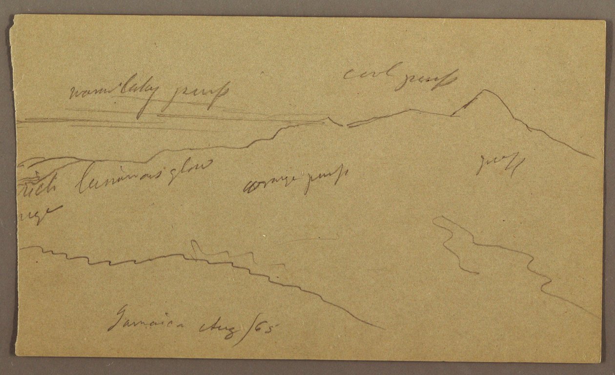 Rajz, tájkép, 1865 augusztus alkotó: Frederic Edwin Church