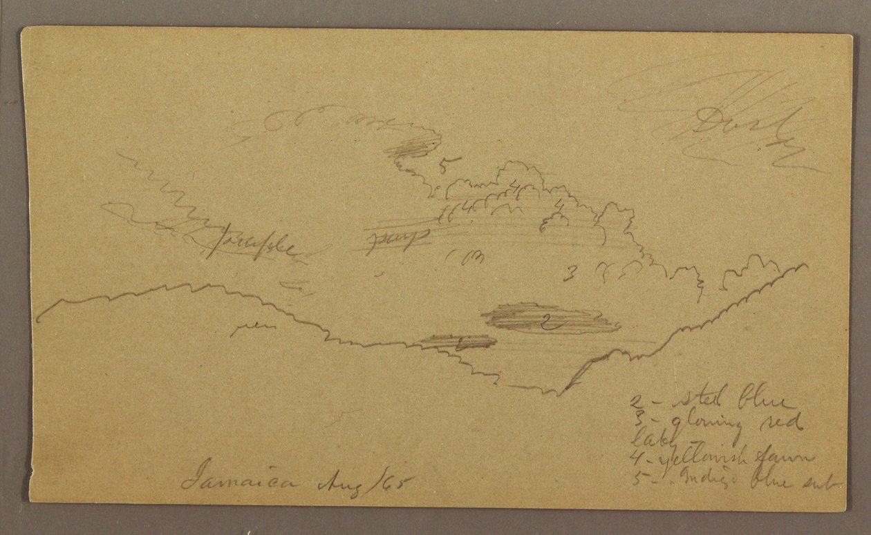 Rajz, Tájkép, 1865. május-augusztus alkotó: Frederic Edwin Church