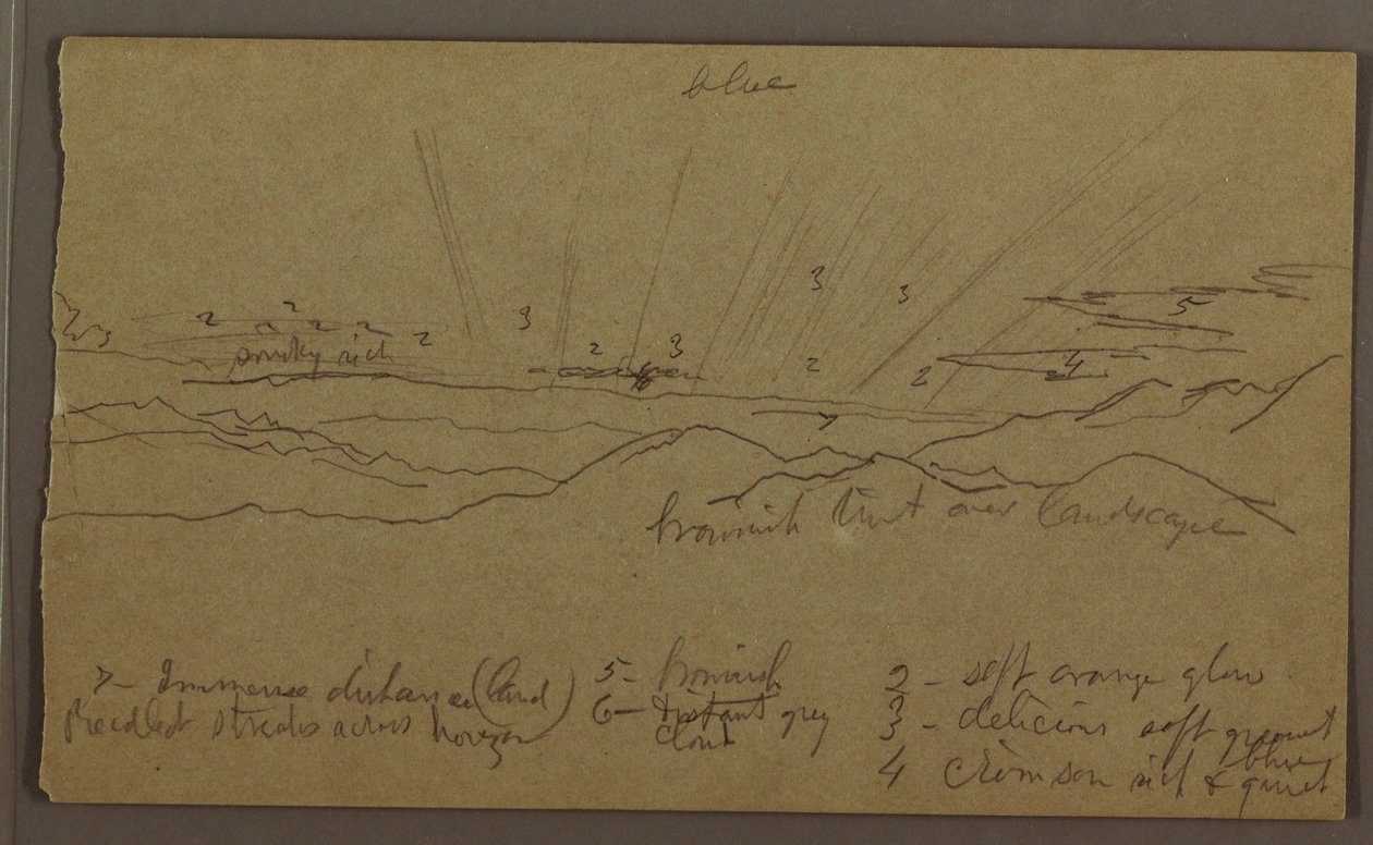Rajz, Tájkép, 1865. május-augusztus alkotó: Frederic Edwin Church