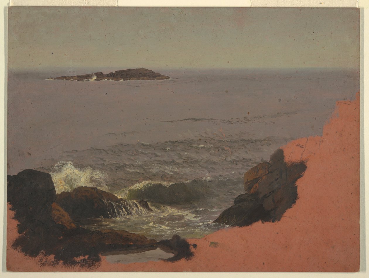 Rajz, Maine partjai, 1845-48 alkotó: Frederic Edwin Church