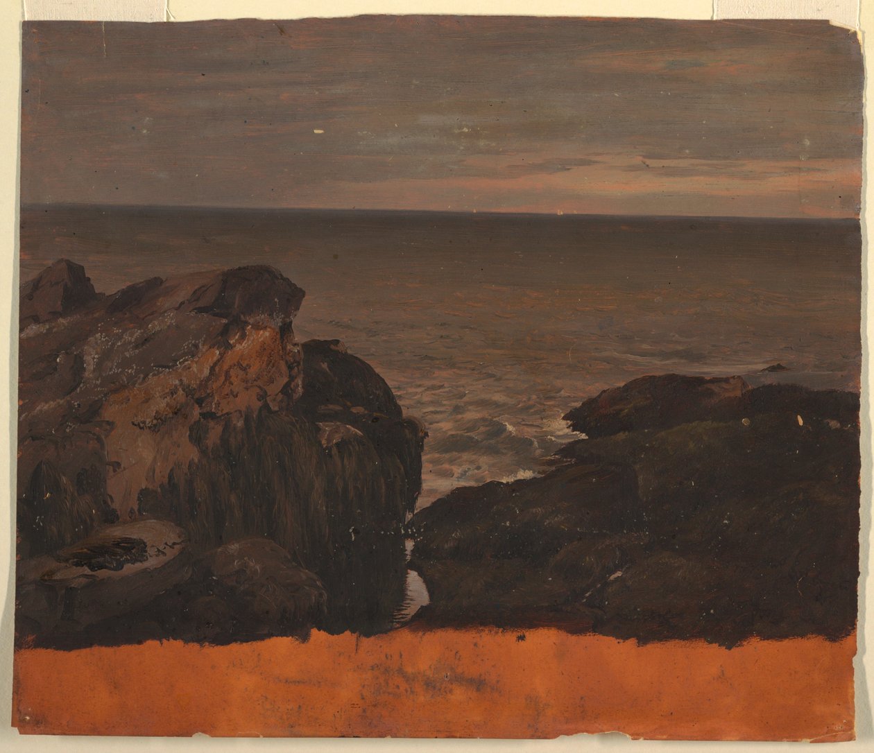 Rajz, Maine partja, 1850 körül alkotó: Frederic Edwin Church