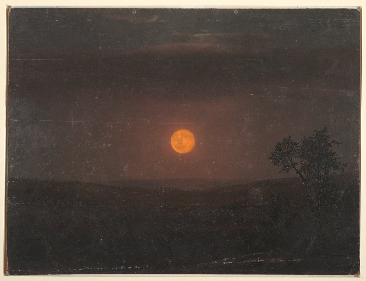 Rajz, Holdfény, Church tanyája, 1865 körül. alkotó: Frederic Edwin Church