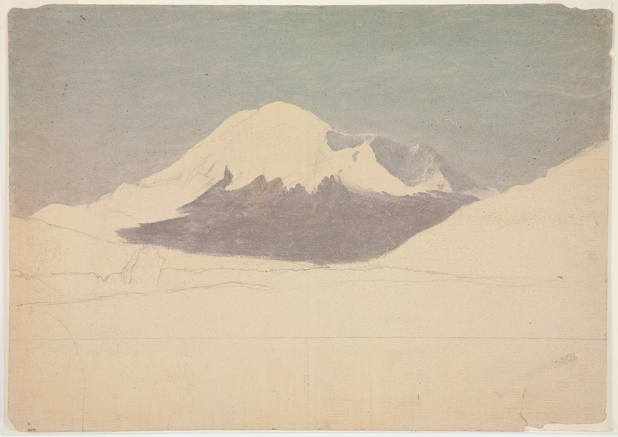 Rajz, Chimborazo hegy, Ecuador, 1857. július alkotó: Frederic Edwin Church