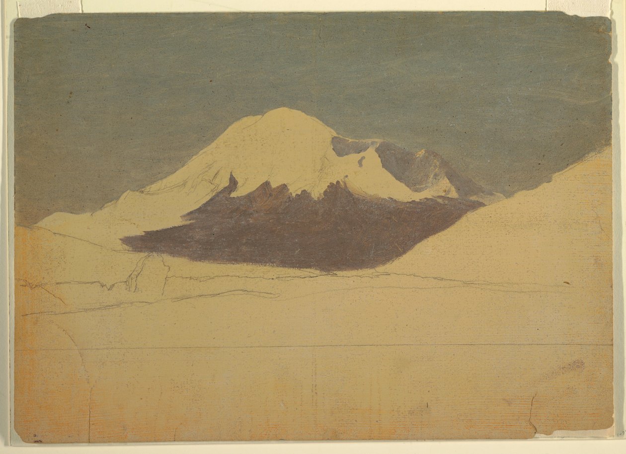 Rajz, Chimborazo hegy, Ecuador, 1857. július alkotó: Frederic Edwin Church