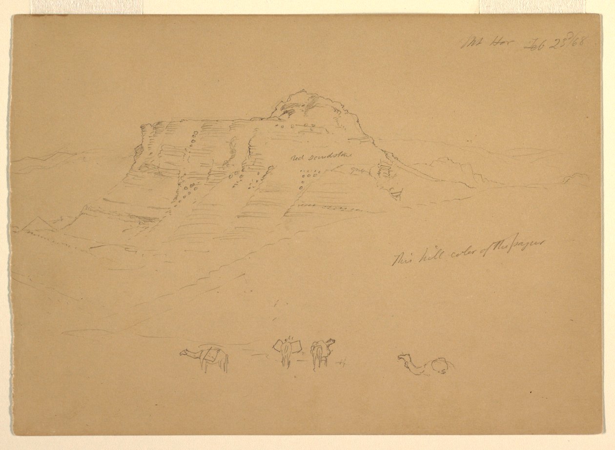 Rajz, Mount Hor, 1868. február 23. alkotó: Frederic Edwin Church