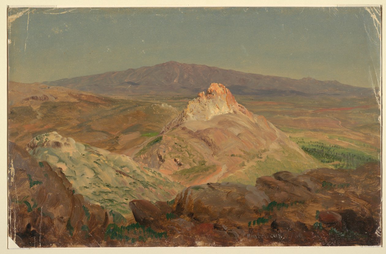 Rajz, Pentelicus hegy, 1869. április alkotó: Frederic Edwin Church