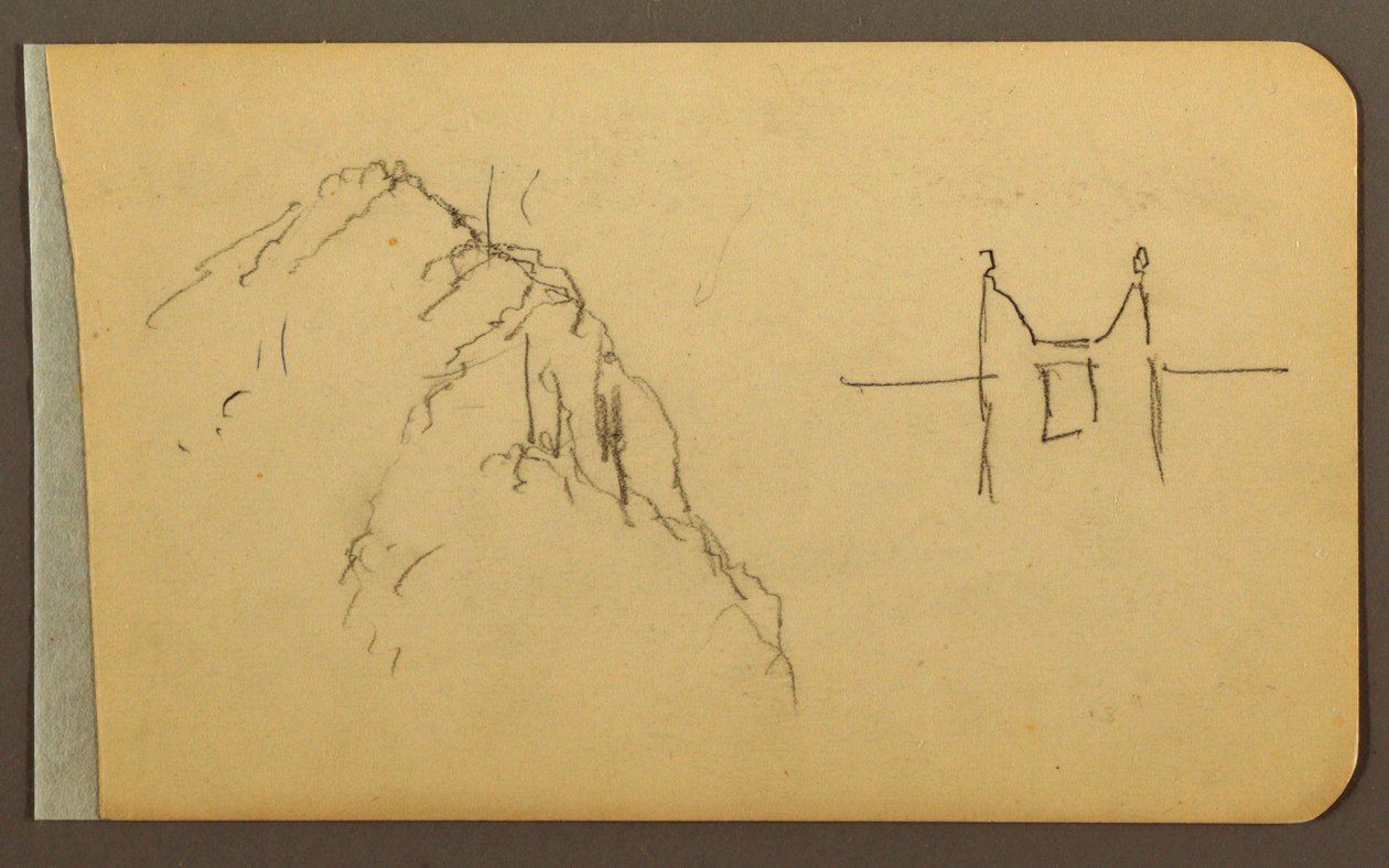 Rajz, Mountain Side, torony; hátoldal: Mountain Side, 1889 alkotó: Frederic Edwin Church