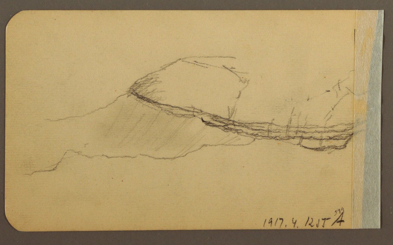 Rajz, Mountain Side, torony; hátoldal: Mountain Side, 1889 alkotó: Frederic Edwin Church