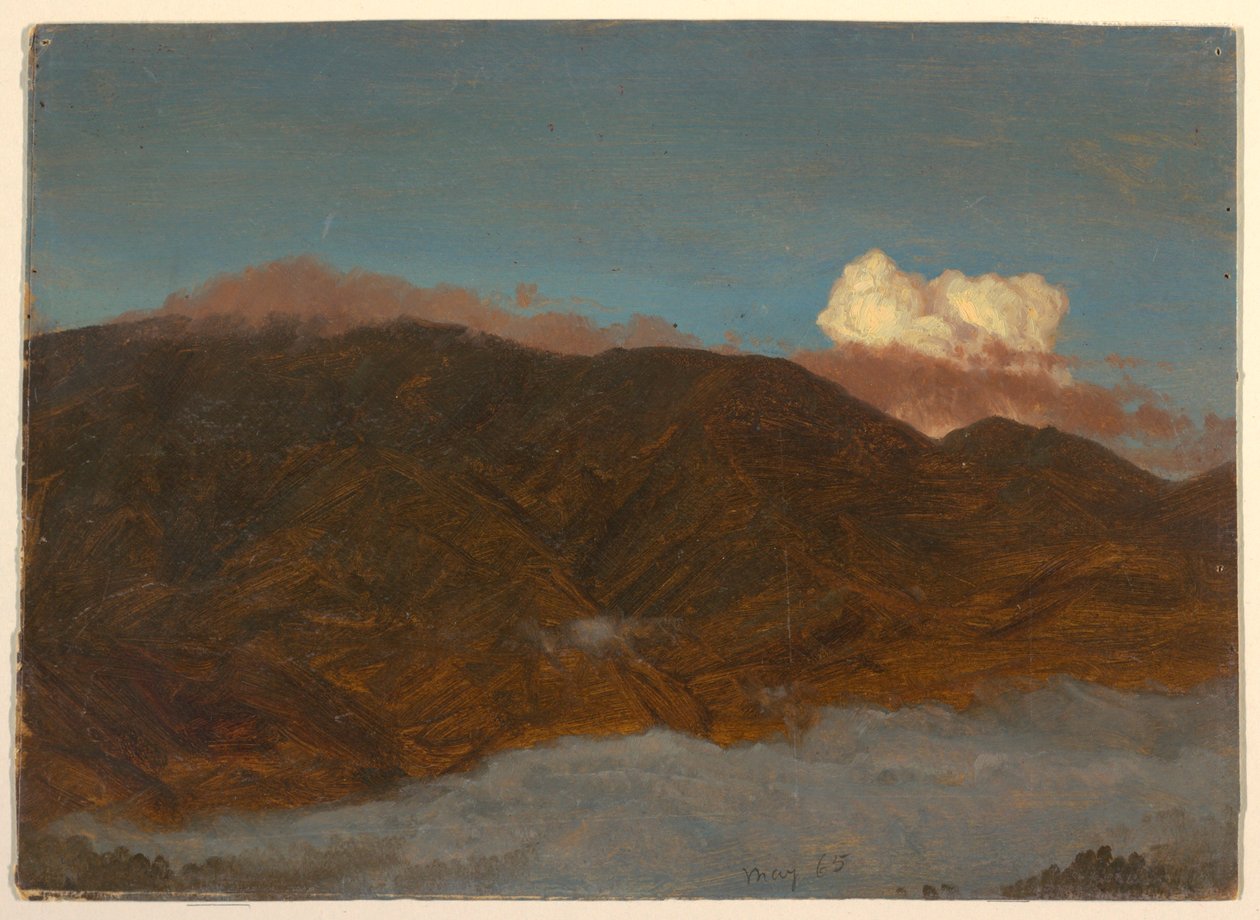 Rajz, Hegyvidéki táj, 1865. május alkotó: Frederic Edwin Church