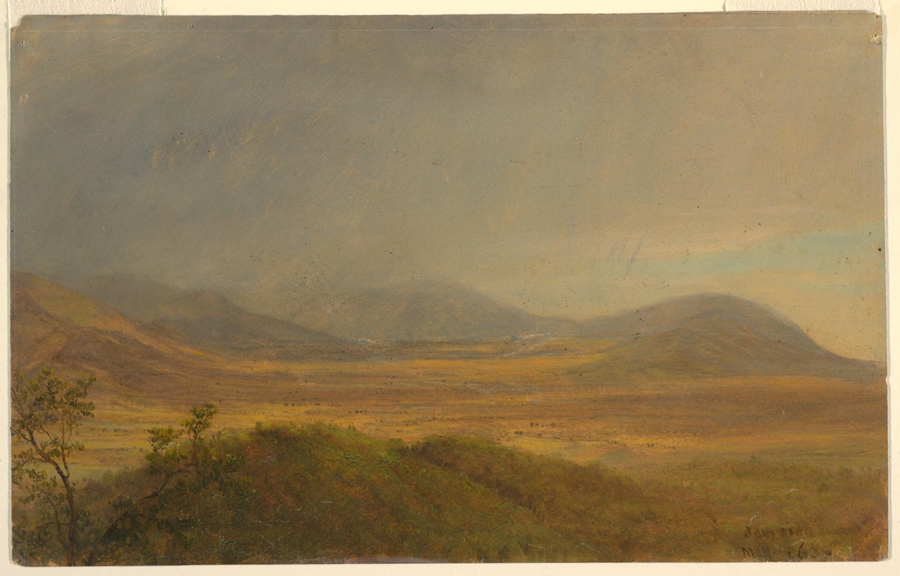 Rajz, Hegyvidéki táj, 1865. május alkotó: Frederic Edwin Church