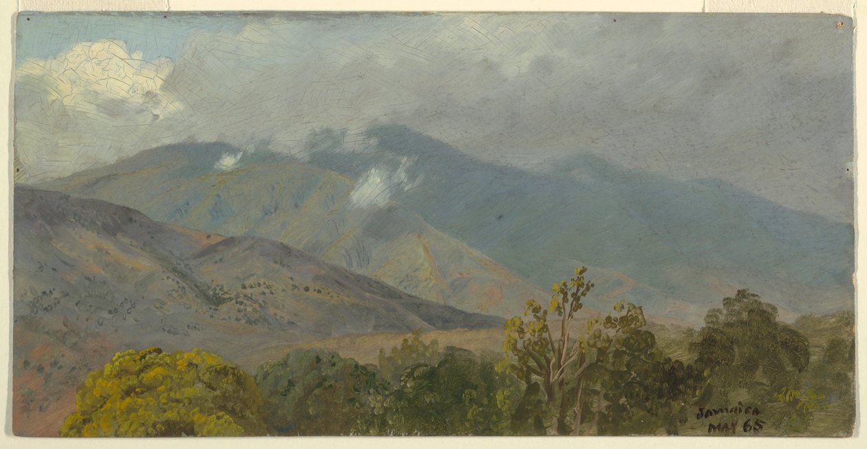 Rajz, Hegyvidéki táj, 1865. május alkotó: Frederic Edwin Church
