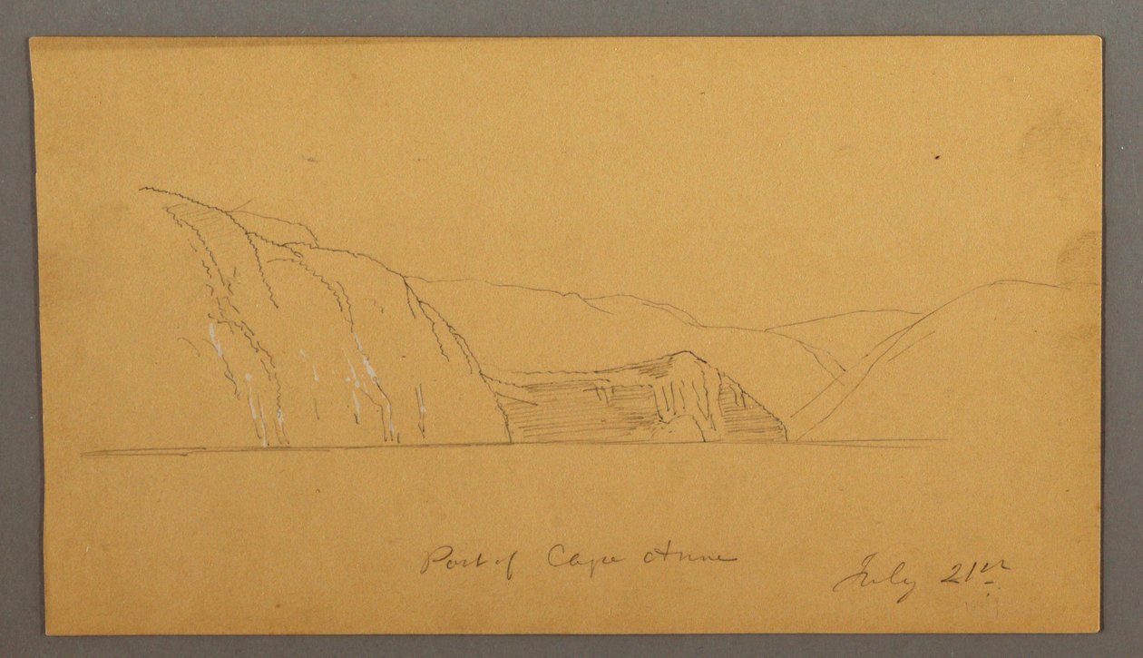 Rajz, Hegyvidéki öböl, 1859. július 21. alkotó: Frederic Edwin Church