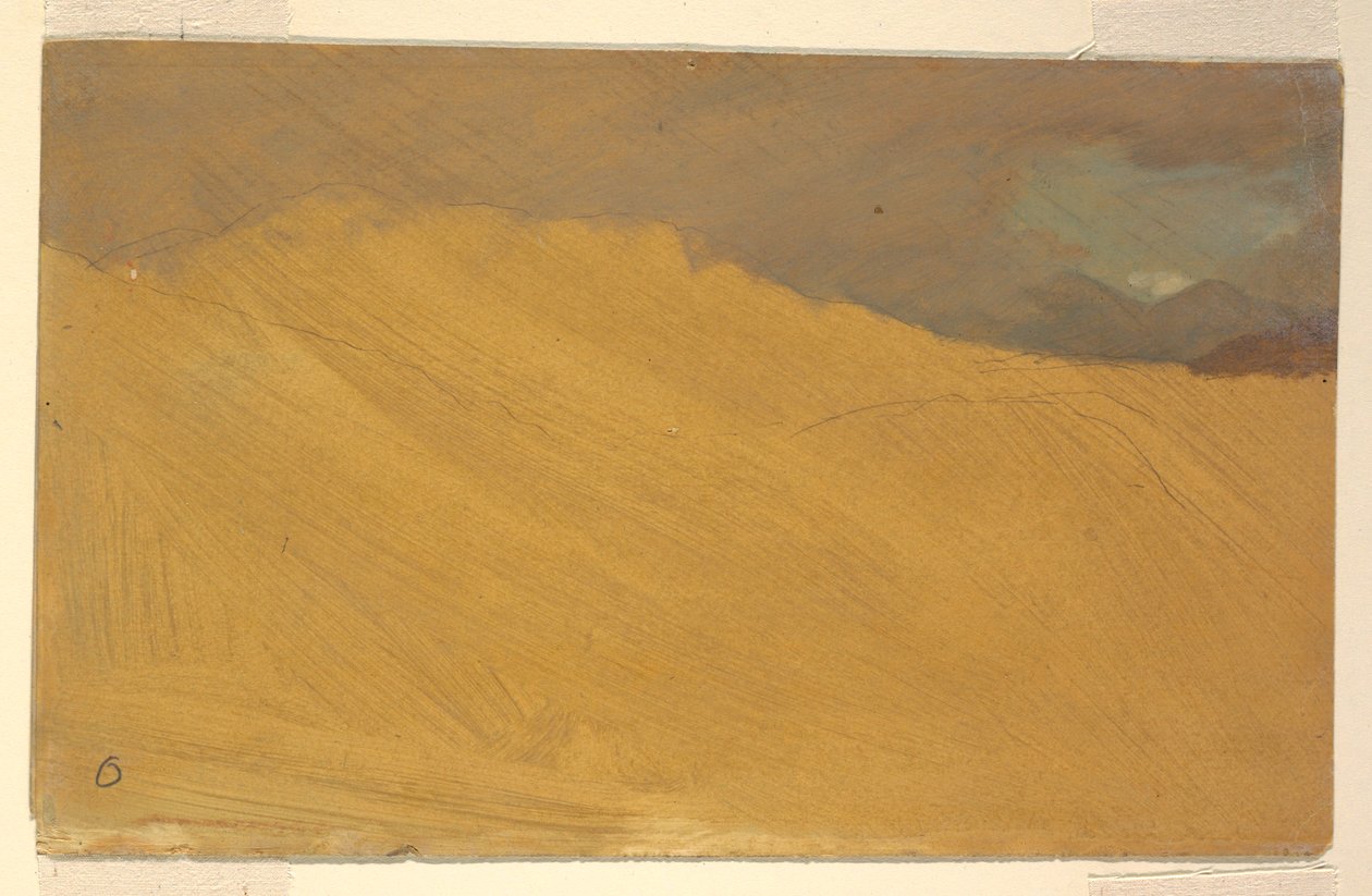 Rajz, Hegyvidéki táj, 1860-70 alkotó: Frederic Edwin Church