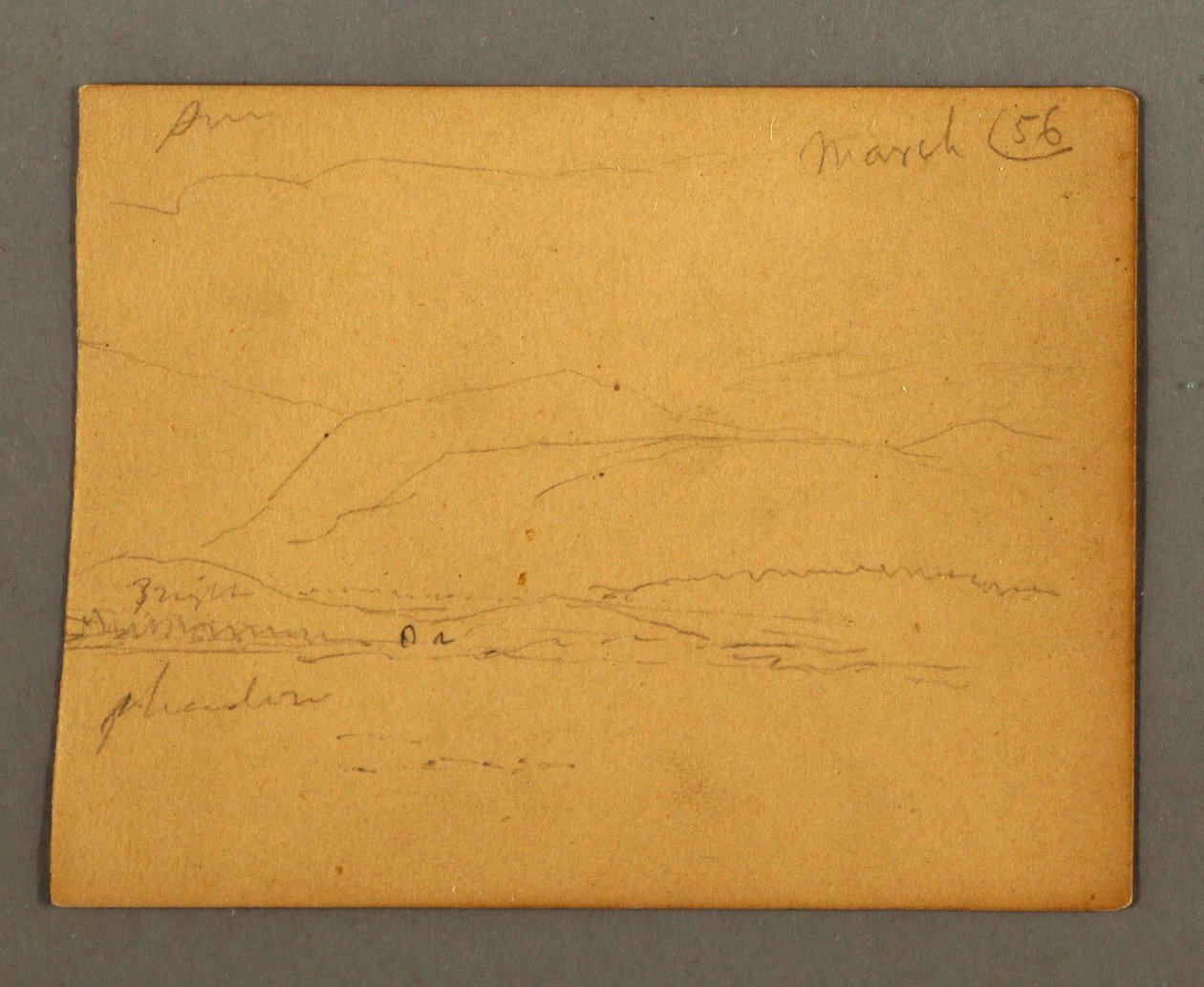 Rajz, Hegyek, 1856 március alkotó: Frederic Edwin Church
