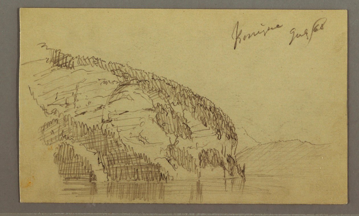 Rajz, Mountainside, 1868 július alkotó: Frederic Edwin Church
