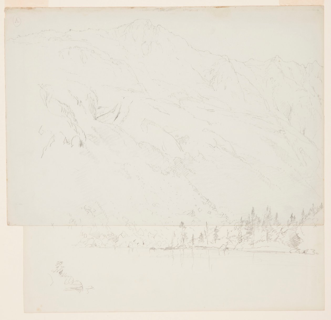 Rajz, Katadhin-hegy, Maine, 1870-78 alkotó: Frederic Edwin Church