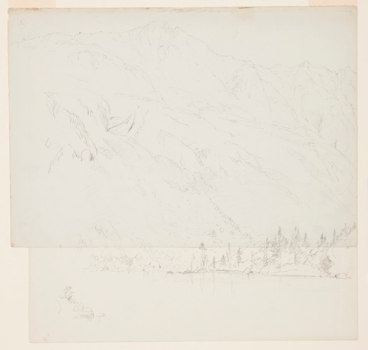 Rajz, Mt. Katahdin, Maine, 1870-78 alkotó: Frederic Edwin Church