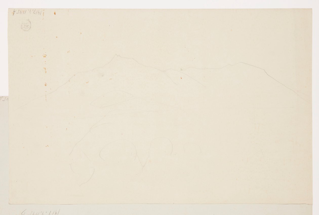 Rajz, Mt. Katahdin, Maine, 1870-78 alkotó: Frederic Edwin Church