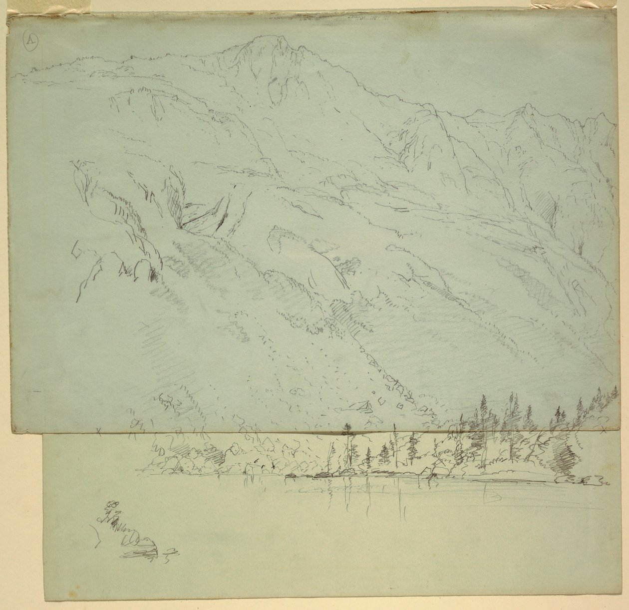 Rajz, Mt. Katahdin, Maine, 1870-78 alkotó: Frederic Edwin Church