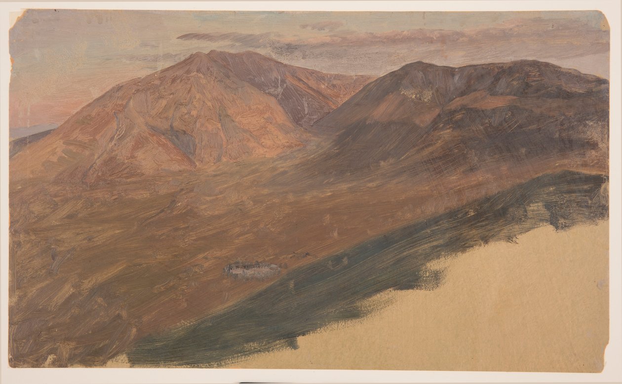 Rajz, a Katahdin hegy és Turner távolról, 1860-78 alkotó: Frederic Edwin Church