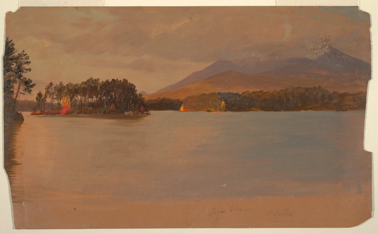 Rajz, a Katahdin hegy a Togue-tó felől, 1878 alkotó: Frederic Edwin Church