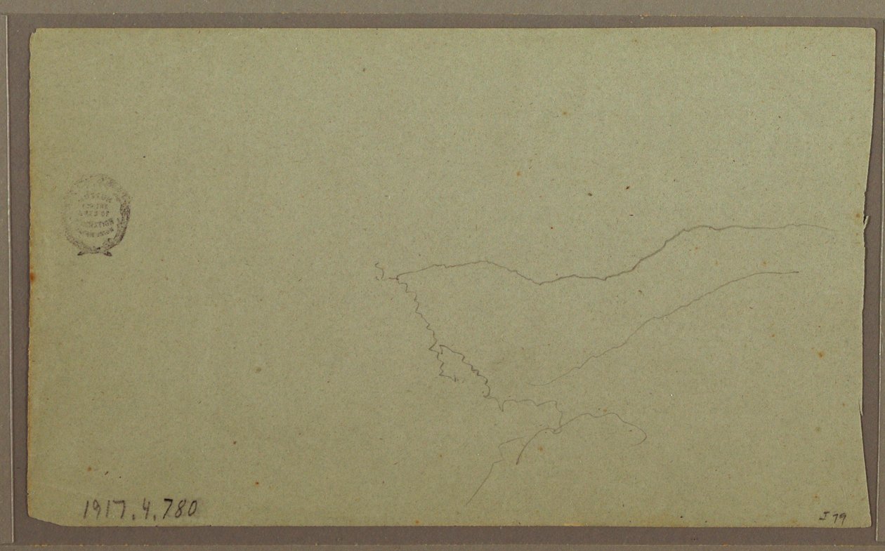 Rajz, San Miguel közelében, Ecuador; hátoldal: Befejezetlen hegyi vázlat, 1857. június 2. alkotó: Frederic Edwin Church