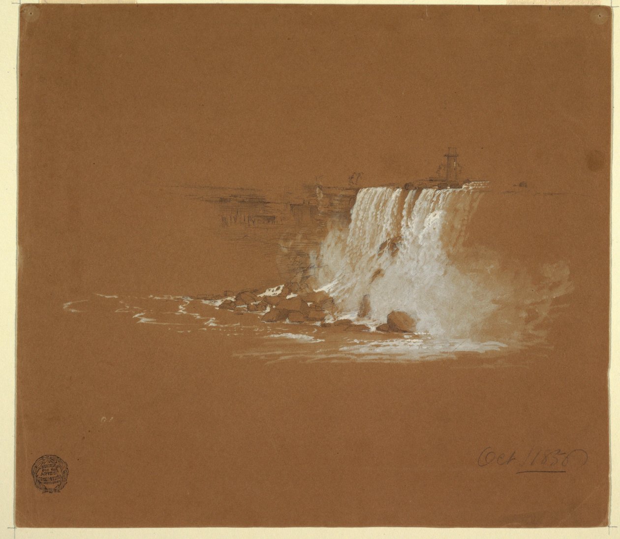 Rajz, Niagara-vízesés, 1856 októbere alkotó: Frederic Edwin Church