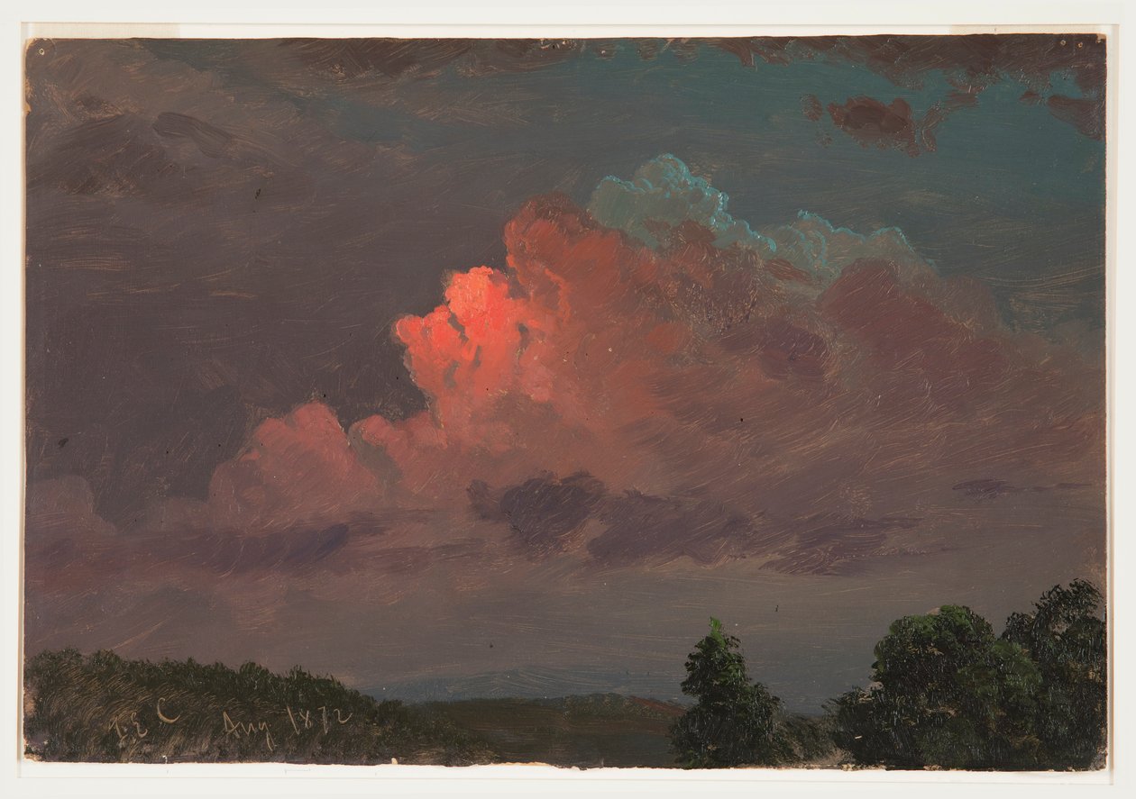 Rajz, Alkonyat Olana közelében, 1872 augusztus 1872 alkotó: Frederic Edwin Church