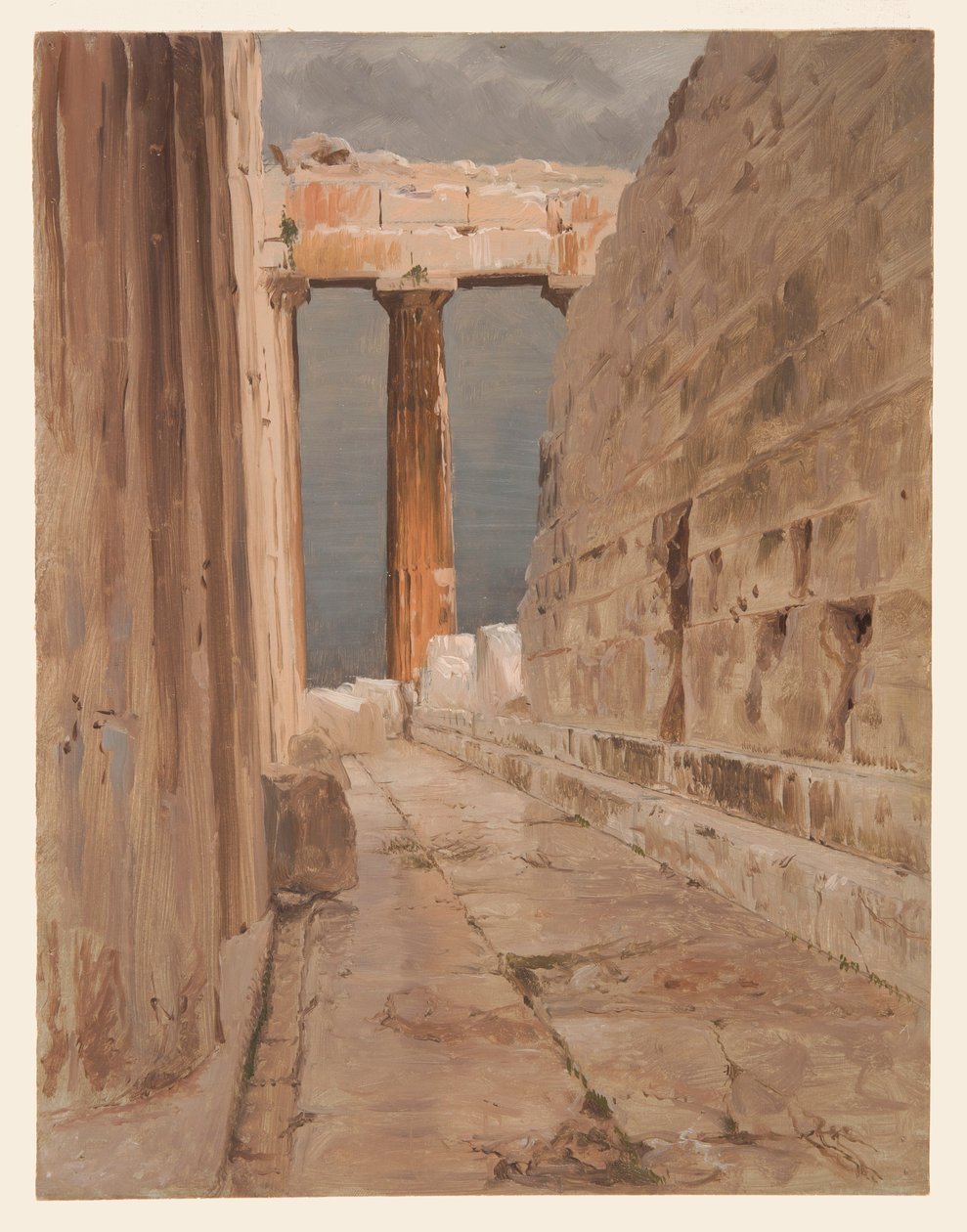 Rajz, a Parthenon északi perisztiliuma, Athén, 1869 alkotó: Frederic Edwin Church
