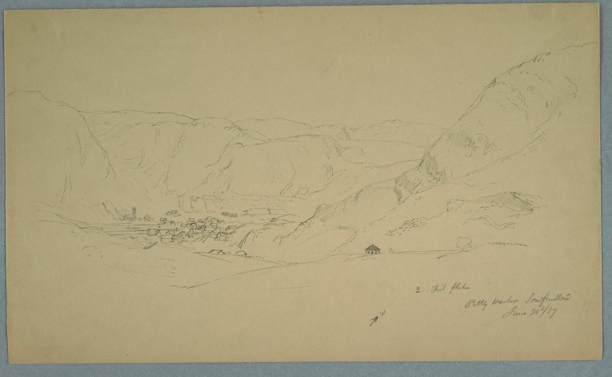 Rajz, Petty kikötő, 1859. június 24. alkotó: Frederic Edwin Church