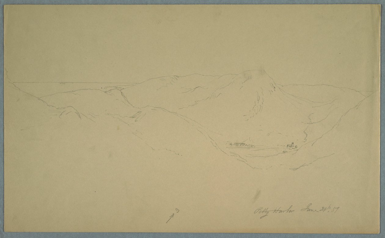 Rajz, Petty kikötő, 1859. június 24. alkotó: Frederic Edwin Church