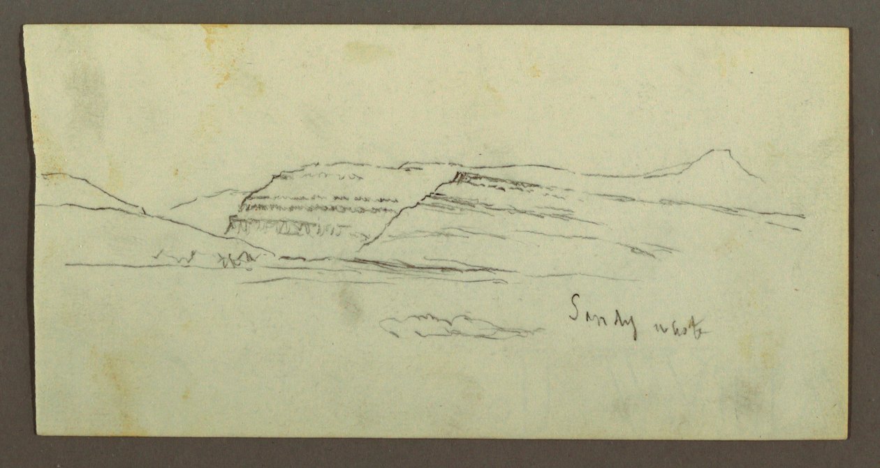 Rajz, síkság és hegyvidék, valószínűleg 1868 alkotó: Frederic Edwin Church