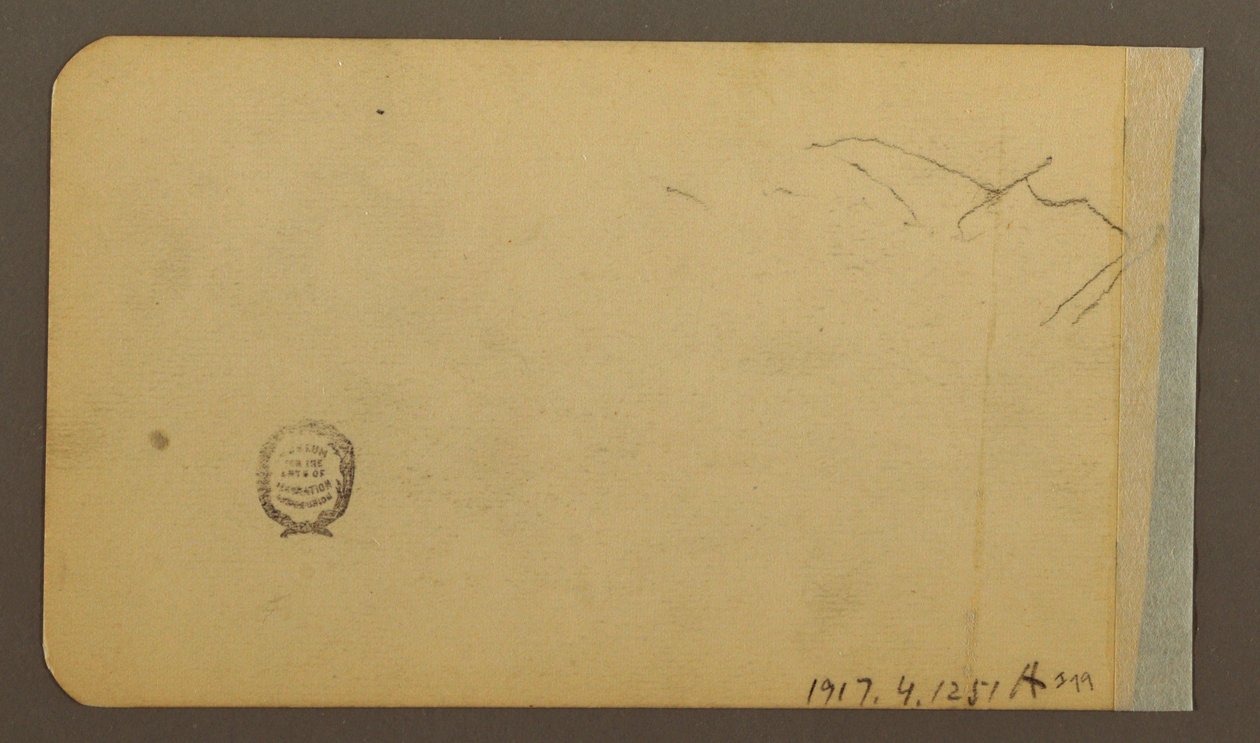 Rajz, síkság, domb, város; hátoldal: Hegyvidék, 1889 alkotó: Frederic Edwin Church