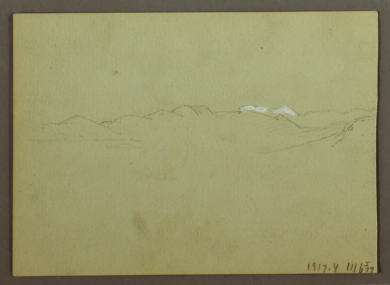 Rajz, Növény és tájkép tanulmány, 1869. április 28. alkotó: Frederic Edwin Church