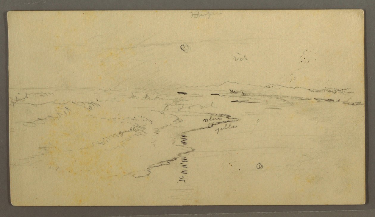 Rajz, folyó, tükröződő hold, 1870. június 14. alkotó: Frederic Edwin Church