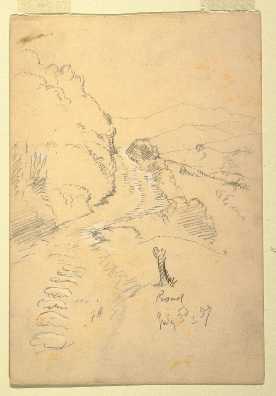 Rajz, út Ecuadorban, 1857. július 3. alkotó: Frederic Edwin Church