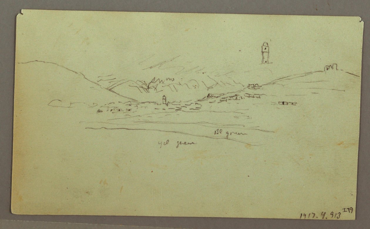 Rajz, romok, 1868. április 27. alkotó: Frederic Edwin Church