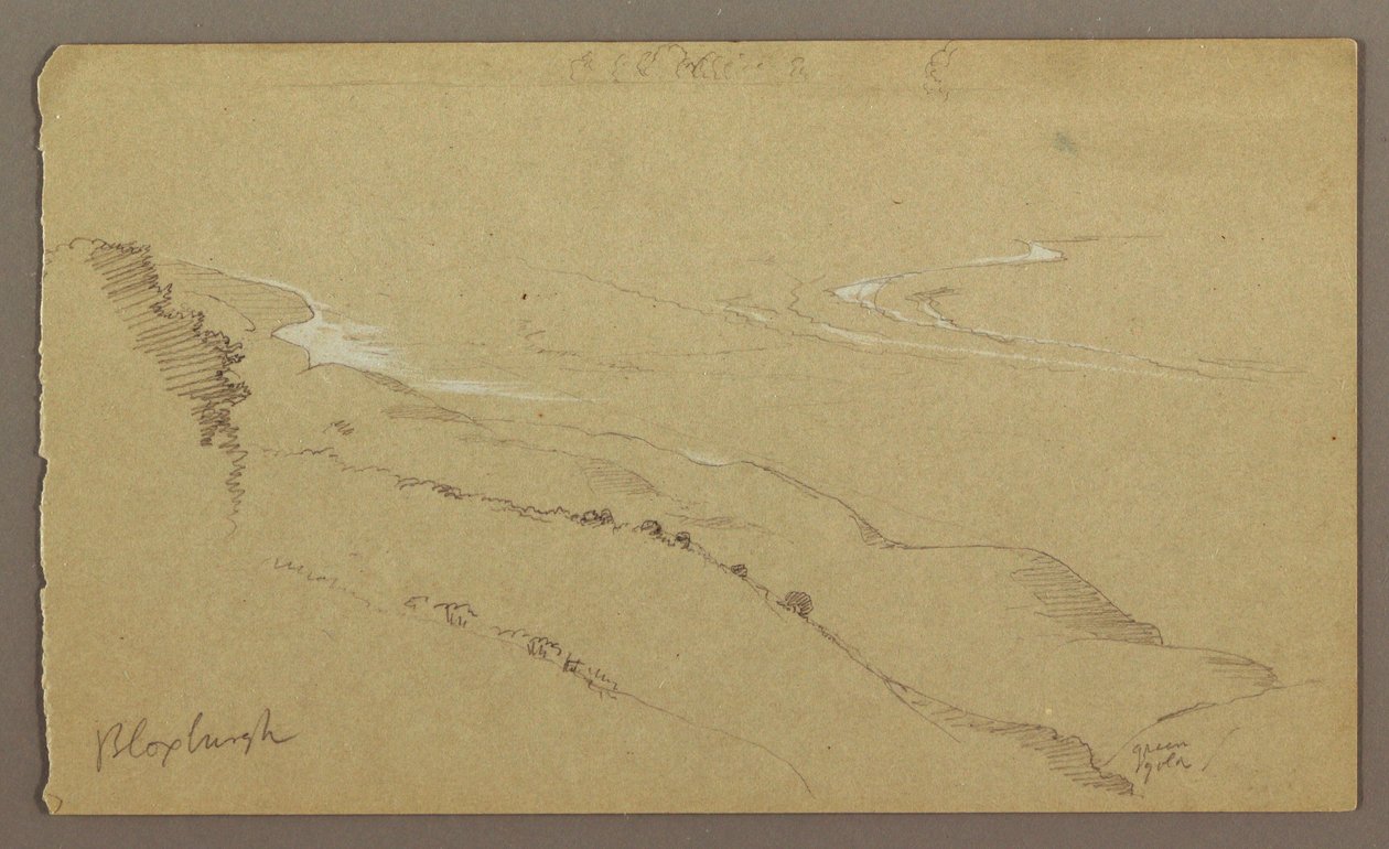 Rajz, Part és tenger, "Bloxburgh", 1865. augusztus alkotó: Frederic Edwin Church