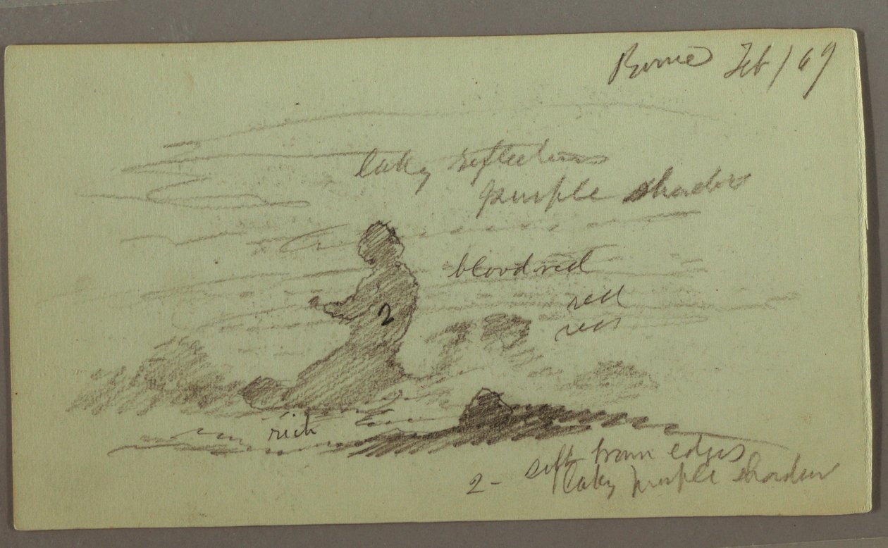 Rajz, Égi tanulmány, 1869 február alkotó: Frederic Edwin Church