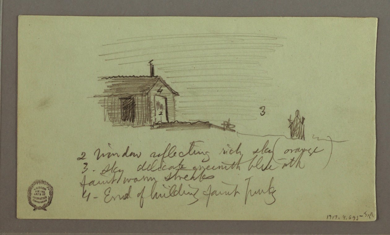 Rajz, Égbolt tanulmány, 1869. február 1. alkotó: Frederic Edwin Church