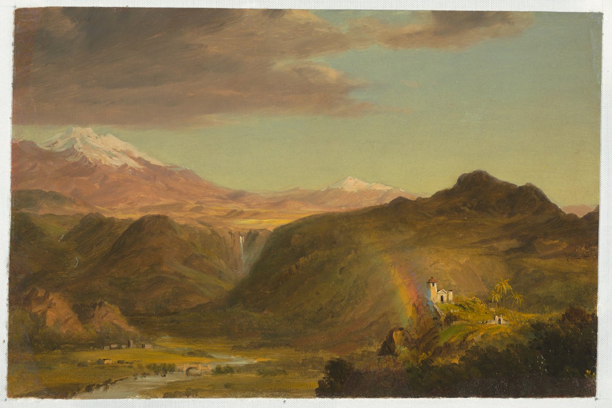 Rajz, Dél-amerikai táj, 1854 alkotó: Frederic Edwin Church