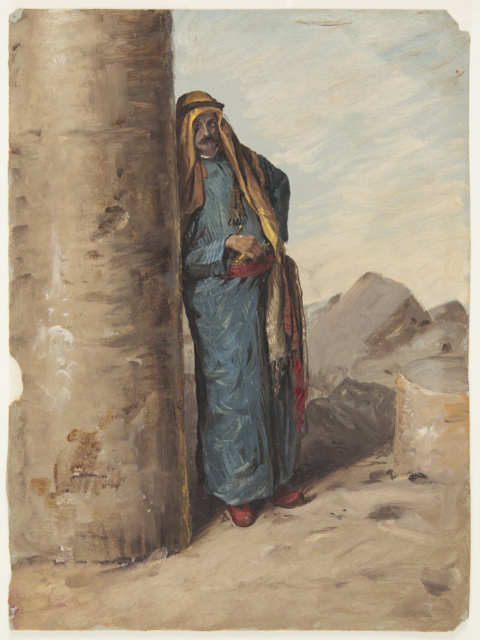 Rajz, Álló beduin, 1868 alkotó: Frederic Edwin Church