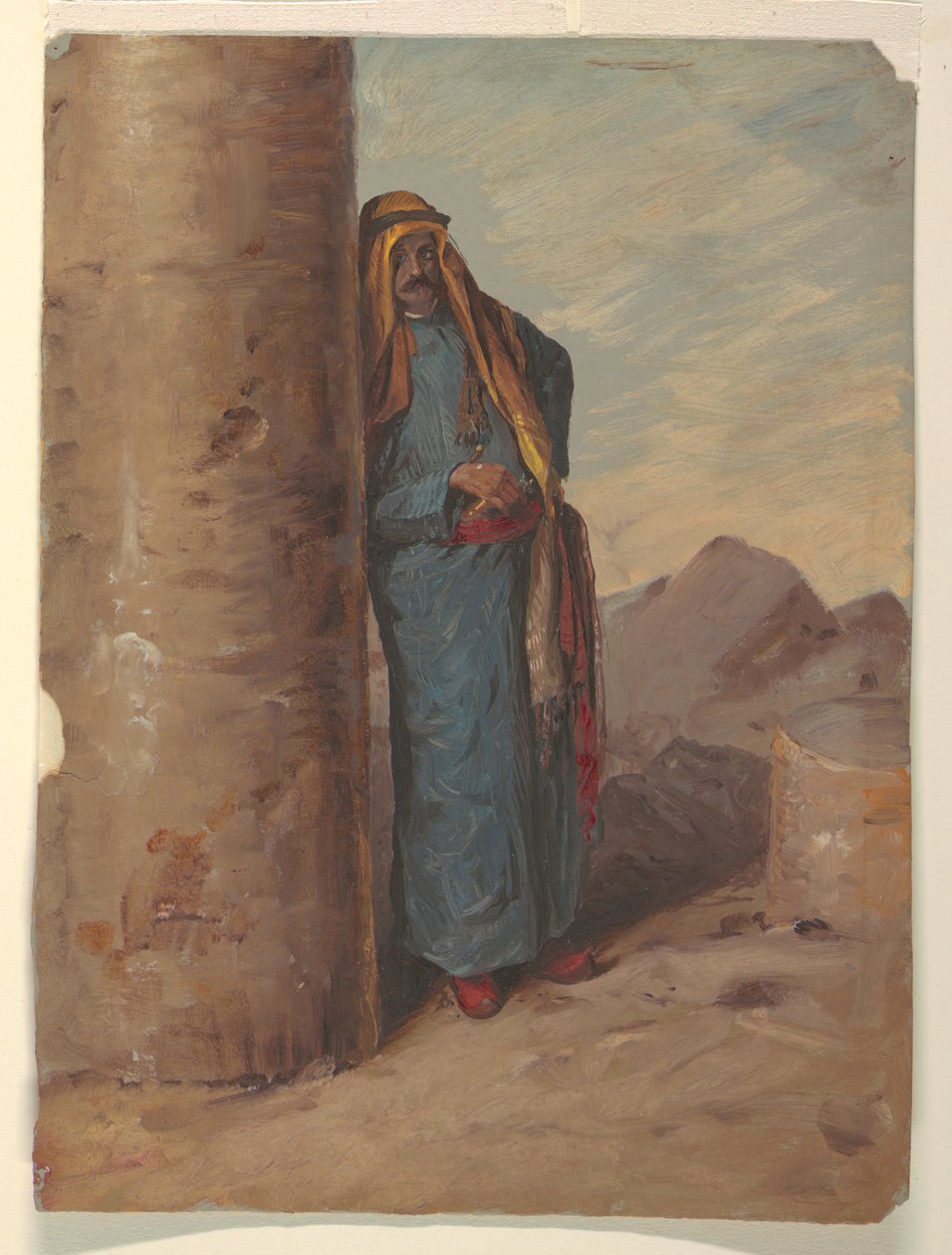 Rajz, Álló beduin, 1868 alkotó: Frederic Edwin Church