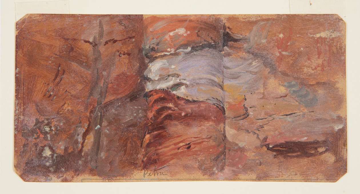Rajz, Sziklatanulmány, Petra, 1868. február alkotó: Frederic Edwin Church
