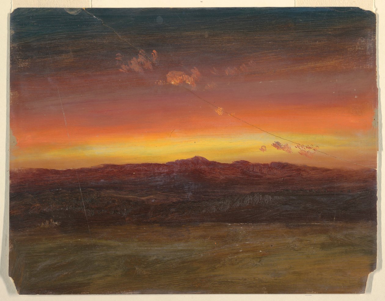 Rajz, naplemente, 1860-70 alkotó: Frederic Edwin Church