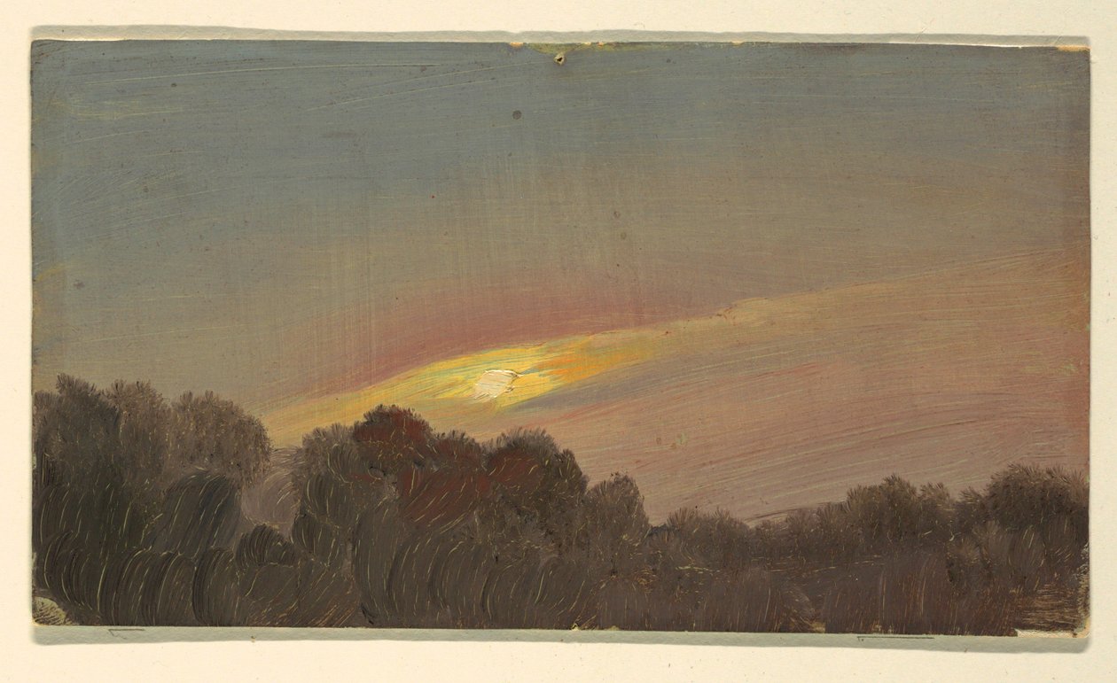 Rajz, naplemente, 1865-66 alkotó: Frederic Edwin Church